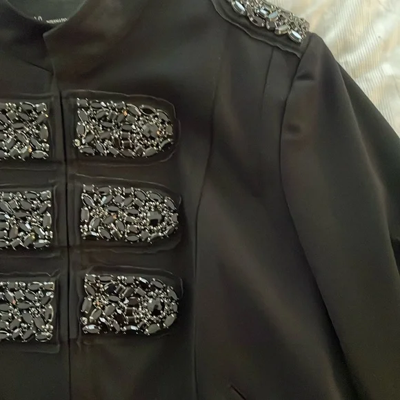 INC - BLACK Embellished Blazer - Picture 4 of 8